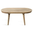thumbnail image 5 of Kate and Laurel Conan Oval Wooden Coffee Table, 38 x 20 x 17, Natural Brown, Mid-Century Rounded Living Room Table with Solid Mango Wood Construction and Tapered Dowel Legs, 5 of 9