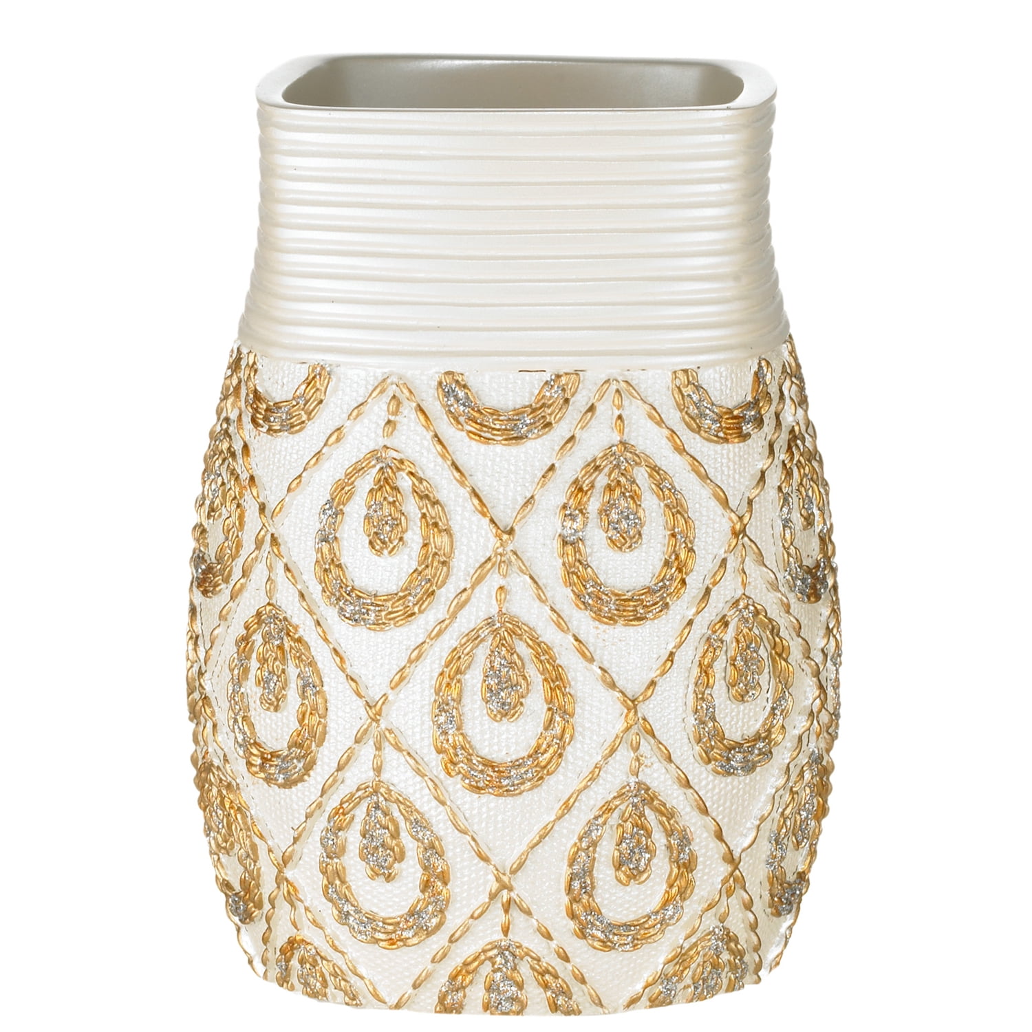 Popular Bath Seraphina Bathroom Tumbler Beige/Gold