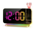 thumbnail image 4 of Christmas Gifts Liweisiy Rgb Dazzling Led Electronic Clock, Color Changing Night Light, Light, Home Desktop Projection Alarm Clock D2154 Yellow Free Size, 4 of 9