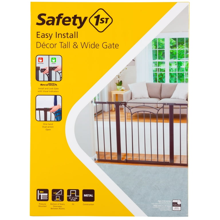 Safety 1st Easy Install Extra Tall and Wide Baby and Pet Gate