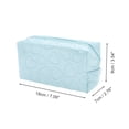 thumbnail image 2 of Unique Bargains 1 Pc Pillow Shape Heart Makeup Bag Blue PU, 2 of 4