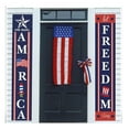 thumbnail image 6 of 4th of July Porch Sign Patriotic Door Decoration - “Let Freedom Ring” and “GOD Bless America”, Fourth of July Memorial Day Independence Day Flag Day Labor Day Hanging Banner for Yard Indoor Outdoor, 6 of 8