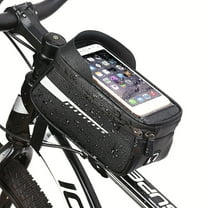 FORICOM Bicycle Front Cell Phone Waterproof Bag, Tube Bag, Cycling Organizer for Bicycle Accessories, Compatible with Cell Phones Up to 7 Inches, a Must Have for Cycling Enthusiasts.