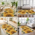 thumbnail image 4 of Area Rugs 5'x7', Sunflower Carpet Runner Indoor Outdoor Rugs Home Decor Aesthetic, Green Botanical Yellow Floral Rustic Plaid Non Slip Mats Washable Accent Rug for Living Room Bedroom, 4 of 8