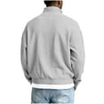 thumbnail image 5 of Chiccall Mens Casual Quarter Zip Sweatshirts Loose Fit Vintage Textured Knit Mock Neck Sweatshirt Pullover Fashion Outerwear, 5 of 7