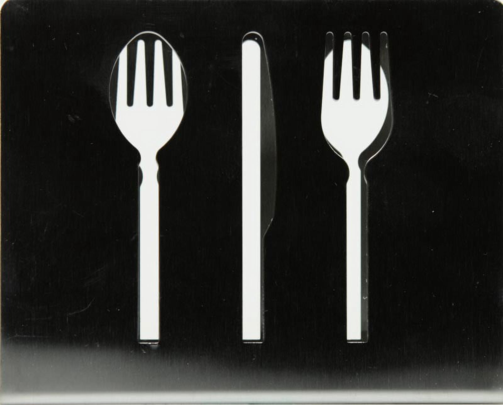 Mainstays Stainless Steel Utensil Shaped Cut-outs Napkin Holder