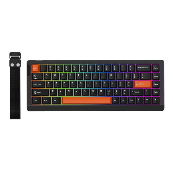 Teclado Gaming EPOMAKER HE68 Lite Hall Effect Alámbrico Negro Rojo