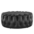thumbnail image 3 of Amour Tufted Button Large Round Performance Velvet Ottoman, 3 of 6