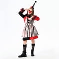 thumbnail image 5 of Huowey Girls Fall Outfit Halloween Dress Set Long Sleeve A-Line Striped Dresses With Hat Party Wear Casual Outwear Fall Winter Girls Outfits,Red,3-4 Years, 5 of 9