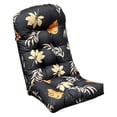 thumbnail image 2 of High Back Outdoor Chair Cushion, Waterproof Patio Chair Pad with Ties for Chairs, Rocking Chairs and Outdoor Furniture(Black,110X50cm), 2 of 5