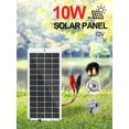 thumbnail image 2 of DQrwqpou Banco del poder del panel solar del polisilicio 10W 12V para la batería al aire libre la bomba 9-12V la lámpara, 2 of 9