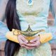 thumbnail image 4 of Decorative ornaments-1pcs-gold edge light blue, 4 of 5