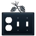 thumbnail image 1 of EOSS-89 Pomme de Pin Prise Simple Interrupteur Double Couvercle Électrique, 1 of 2