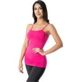 thumbnail image 4 of Boca Rosa Basic Seamless Camisole - Women's Stretchy Nylon Span Tanks (US, Alpha, One Size, Regular, Regular, 1, Fuchsia), 4 of 4