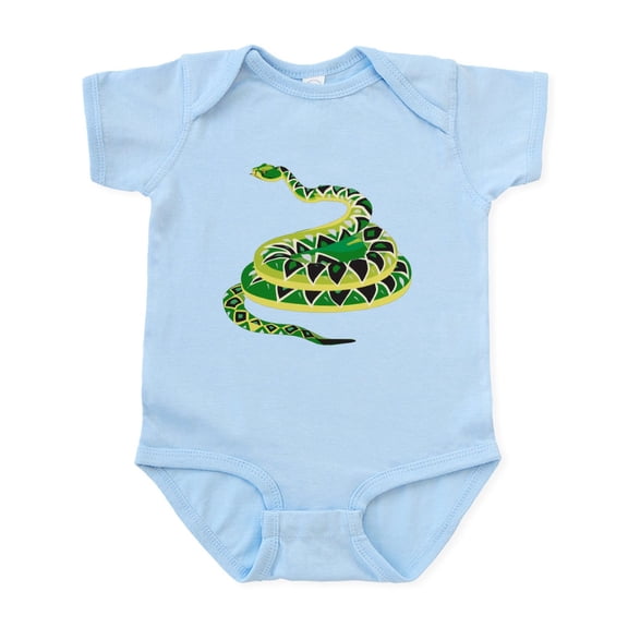 CafePress - Green Snake Infant Bodysuit - Baby Light Bodysuit, Size Newborn - 24 Months