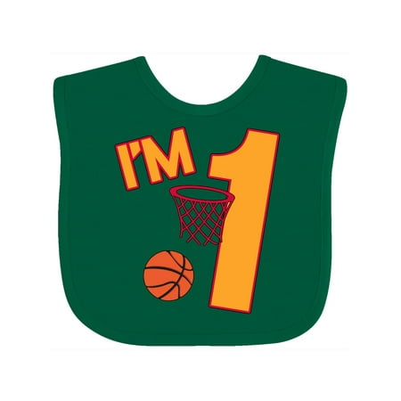 

Inktastic I m One! First Birthday Basketball Gift Baby Boy or Baby Girl Bib
