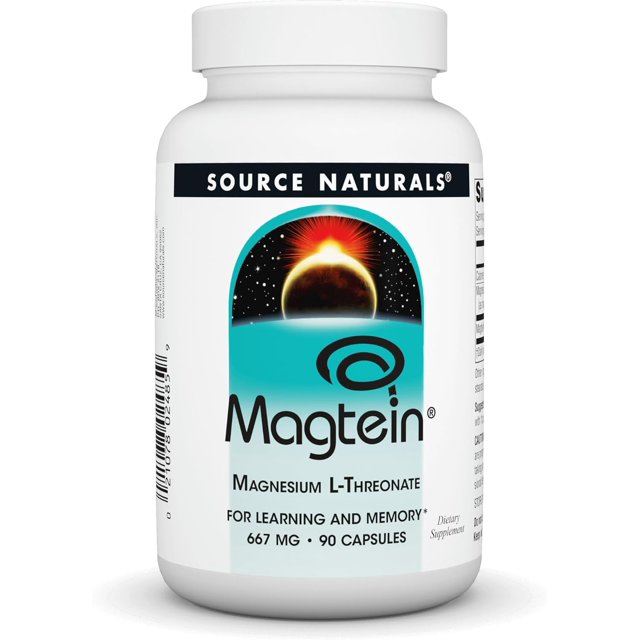 Source Naturals | Magtein 90 Cápsulas, Suplemento para el Apoyo en la Memoria y Aprendizaje