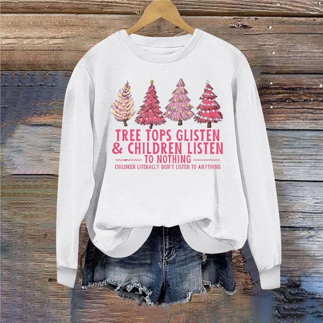 Amzcrzy Chandail pour Femmes Chandail à Col Rond d'Halloween Imprimé pour Femmes Haut à Manches Longues Chandail à Capuchon Chandail de Noël Chandails à Manches Longues pour Femmes Chandail à Enfiler TP