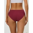 thumbnail image 2 of DARING DIVA Women's Underwear Hipster Soft Panty Available in Plus Size 3XL Burgundy, 2 of 6