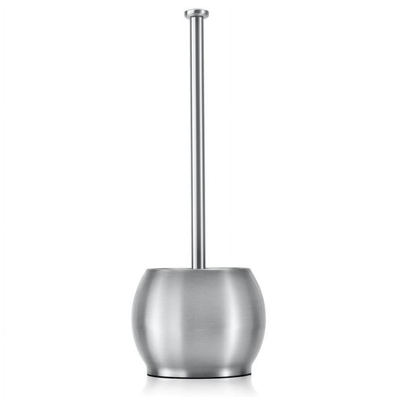 ToiletTree Products Stainless Steel Plunger Heavy Duty Toilet Plunger with Holder Set
