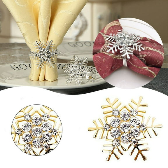 Food Sealer,3D Snowflakes Hanging Decoration Ornaments Indoor Holiday Decorations 6Pcs Snowflake Napkin Rings Table Buckle Holder