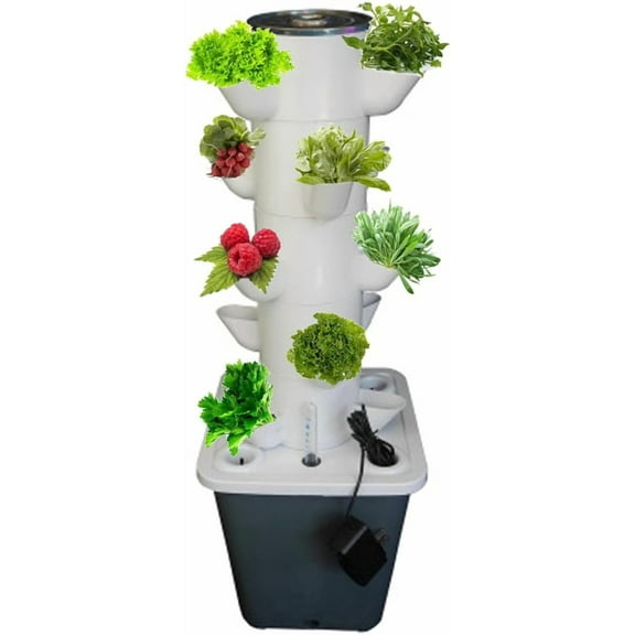 Hydroponics Growing System kit, 15 Pods Vertical Hydroponic Tower for Smart Indoor Home Gardening Lovers Hydroponic Germination Kit