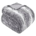 thumbnail image 2 of Madison Park Modern Faux Tip Dyed Brushed Long Fur Throw in Gray, 2 of 9