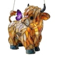 thumbnail image 2 of Tarmeek Highland Cow Suncatcher with Butterflies, 2D Stained Acrylic Style Window Hanging, Farm Animal Sun Catcher Panel Ornament for Farmhouse, Garden, Home Decor, Highland Cow Gifts for Cow Lovers, 2 of 6