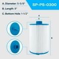 thumbnail image 2 of SpiroPure Replacement for Unicel 5CH-35 Pleatco PAS35P PAS35P4 Filbur FC-0300 Hot Tub Spa Pool Filter Replacement Cartridge (Case of 4), 2 of 7
