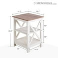 thumbnail image 3 of Alpha Joy Indoor Contemporary Storage Medium Density Fiberboard, White (Set of 2), 3 of 7