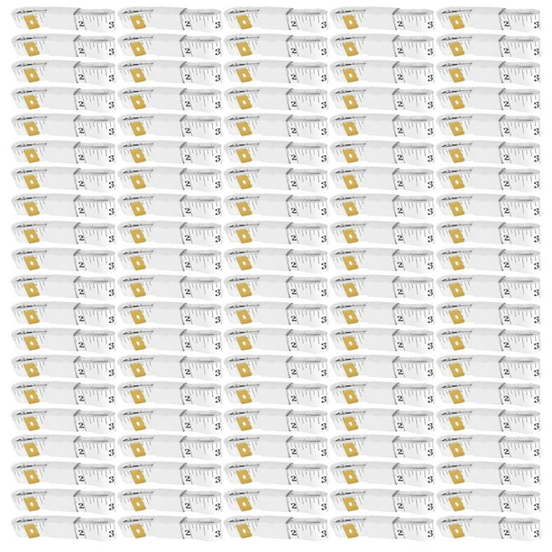 100 unidades de cinta métrica flexible de plástico para costura corporal, regla para ropa, manualidades a medida