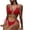 Red, variant on Staron Women's Two Piece Swimsuit Solid Color Glitter Bikini Set Shiny Fabric Beachwear Casual Party Vacation, Black L