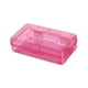 thumbnail image 1 of Estuche para lápices FloreceBien de plástico transparente, bonito estuche para lápices para estudiantes de arte con bocetos, sencillo, rojo, 1 of 5