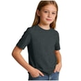 thumbnail image 6 of JWshufel Kids Short Sleeve Casual T Shirts Trendy Solid Color Summer Tops Round-Neck Soft Basic Tees 3-16 Years, 6 of 6