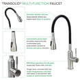 thumbnail image 5 of Transolid PF7509C Kitchen/Laundry Faucet with Dual Spray and Flex Neck in Grey, 5 of 5