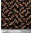 thumbnail image 1 of Soimoi Black Cotton Duck Fabric Artistic Paisley Print Fabric by the Yard 42 Inch Wide, 1 of 1