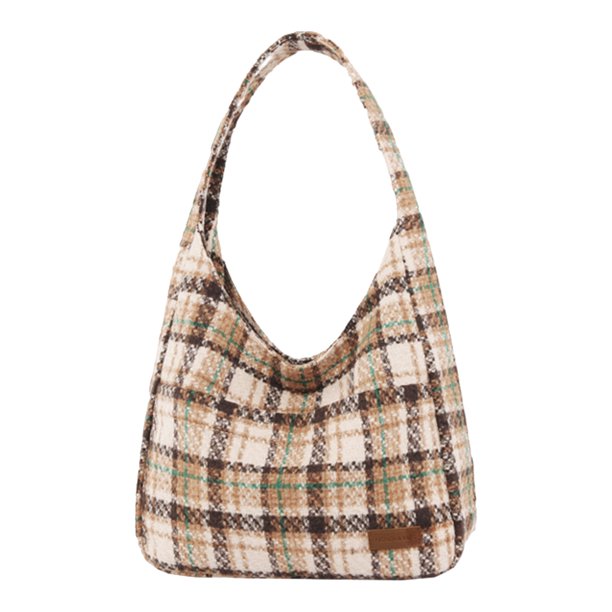 Bolso de mano con cerrojo para mujer, Bolso informal de color contrastante, Bolso de compras versátil