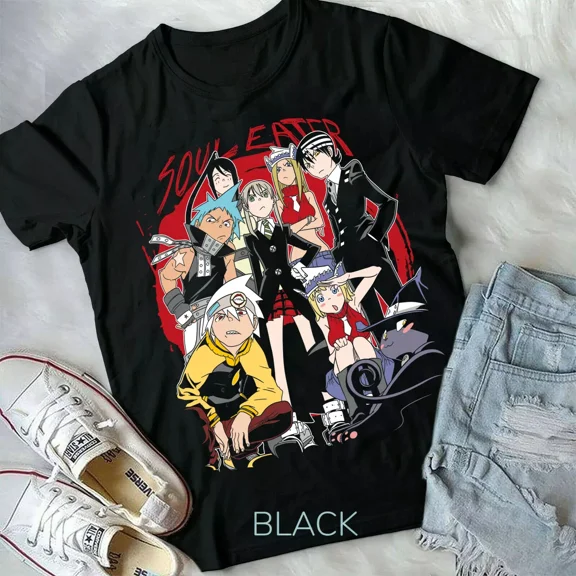 Soul Eater T-shirt,Anime,Death The Kid,Manga,Black Star Black Shirt | eBay
