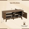 thumbnail image 3 of Costway Table Basse avec Rangement, Tablettes Ajustables et 2 Portes, Table Cocktail en Bois, 3 of 10