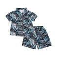 thumbnail image 3 of Hiijoy Infant Boys 2Pcs Hawaii Outfits Summer Beach Button Down Shirt & Shorts Set, Sizes 12M-5T, 3 of 3