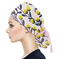 thumbnail image 2 of ZHENHONG Beanie for Women and Men Scrub Cap With Buttons Print Bouffant Hat For Womens and Mens Skull Caps, 2 of 2