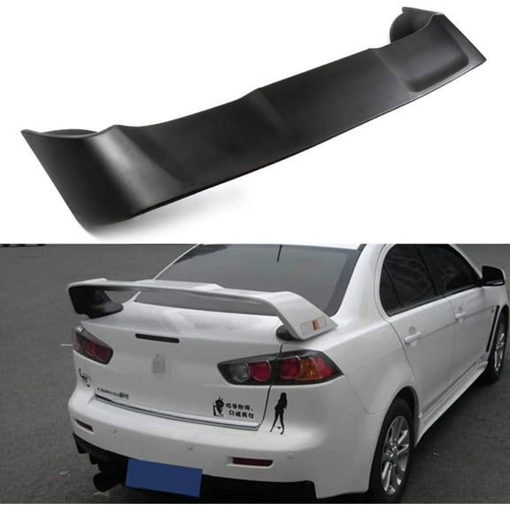 SCITOO Black ABS Rear Trunk Spoiler Wing Replacement fit for2008-2017 for Mitsubishi Lancer EVO 10