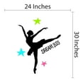 thumbnail image 4 of QUOTES - Ballerina Silhouette Multicolored Stars Decoration Dream Big Inspirational Quotes Lettering Art Design Vinyl Home Bedroom Wall Decal Sticker 24" x 30", 4 of 5