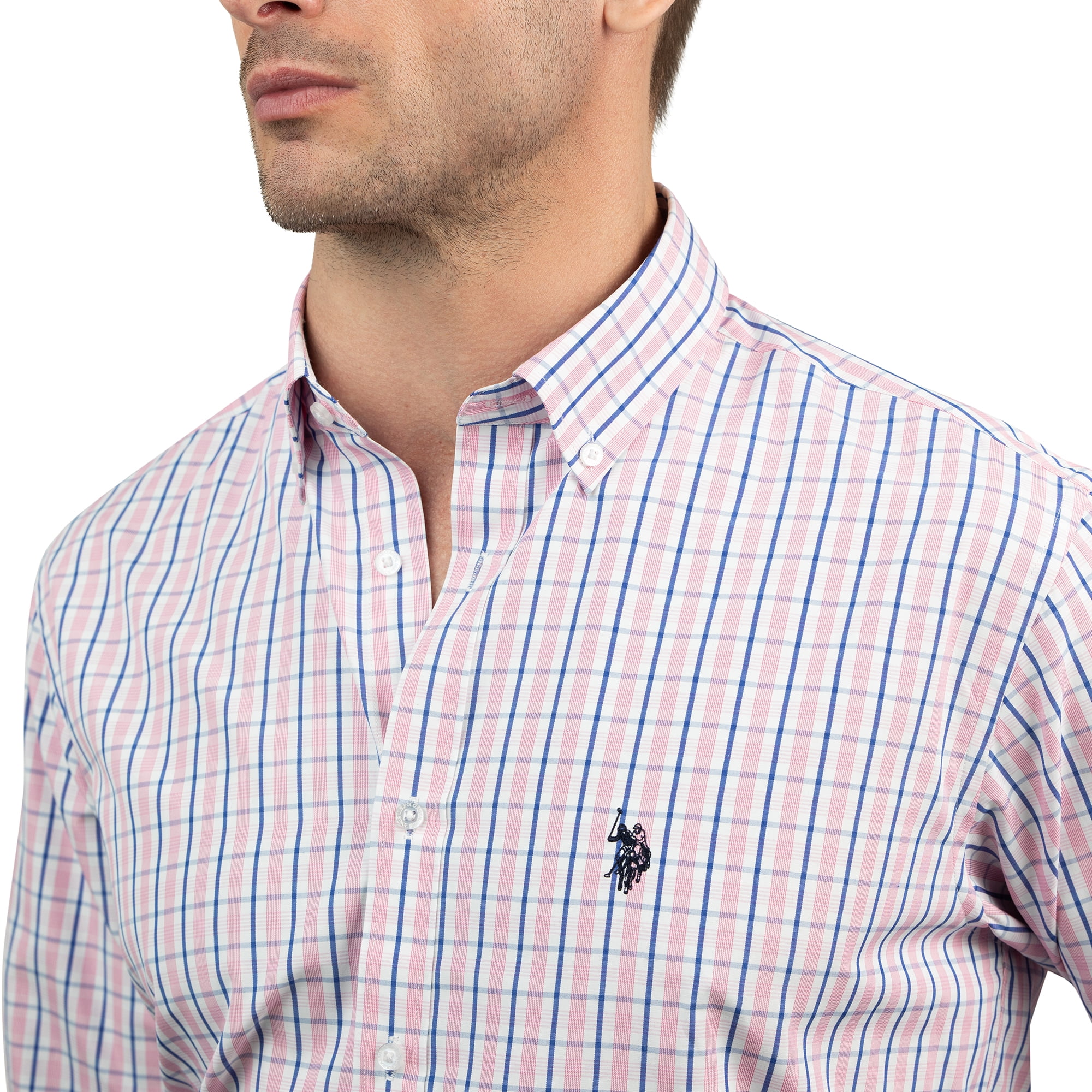 U.S. Polo Assn. Mens Dress Shirt Regular Fit Long Sleeve Button Down