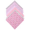 thumbnail image 1 of 7pcs Handmade DIY Cotton Cloth Light Pink Floral Patchwork Fabrics Materials for Sewing Scrapbooking Quilting (50x50cm), 1 of 3