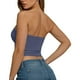 thumbnail image 5 of Blusa informal de verano sin tirantes de color liso para mujer, 2 piezas, de poliéster, 5 of 6