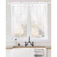 thumbnail image 2 of White Swag Valances for Windows, Modern Minimalist Pure Soild Color Rod Pocket Sheer Valances for Large Windows, Swag Toppers Light Filtering for Kitchen Living Room 2 Panels 36''x63'', 2 of 6