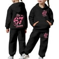 thumbnail image 4 of XAOFW Kids 6 7 Outfits Girls Fashion Long Sleeve Hoodie Jogger Cute Number Printed Pullover Tracksuit Comfort Fashionable Casual Daily Wear Sets, 4 of 8