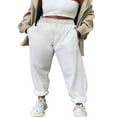 thumbnail image 1 of Pantalon de Jogging Sportif pour Femmes, Bas Resserré, Poches, Taille Haute, 1 of 3