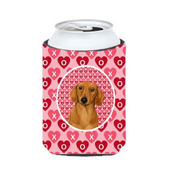 Dachshund Valentines Love And Hearts Can Or Bottle Hugger - 12 oz.
